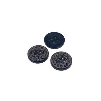 Botão 4 Furos Militar ABS Redondo 15mm