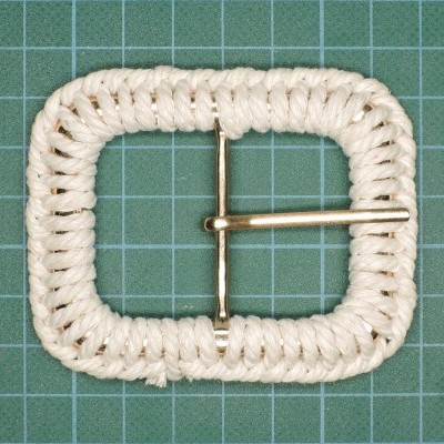 Fivela Rectangular com Fuzilhão Forrada com Cordão 3,5cm