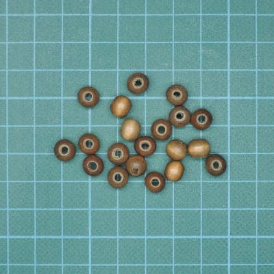 Bola Madeira 8mmx7mm Furo 2,5mm