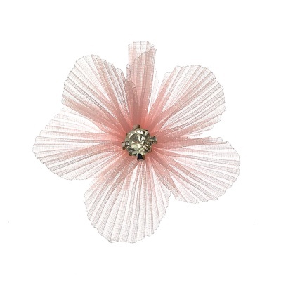 Flor Tecido com Pedra 5x4cm