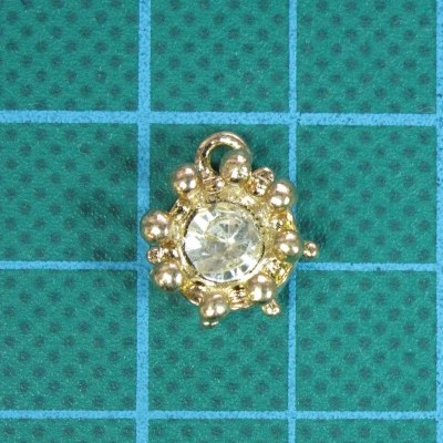 Penduro LM Coroa c/Brilhante 12x13,5mm OR