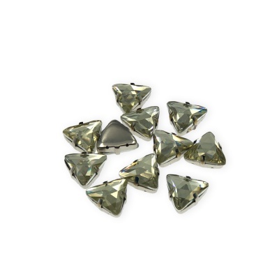 Pedra Triangular 18mm com Base Metálica e Garras