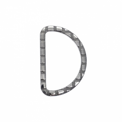 Argola Meia Lua Metálica 4cm com Textura