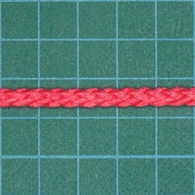 Cordão Entrançado 4mm Rosa sem Enchimento