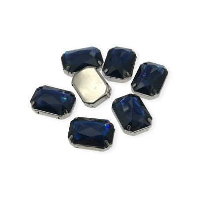 Pedra Rectangular 25mm x 18mm com Base Metálica e Garras