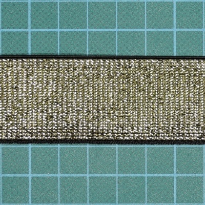 Elástico 28mm Preto com Lurex Ouro
