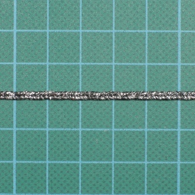 Galão Sutache 2,5mm com Lurex Prata