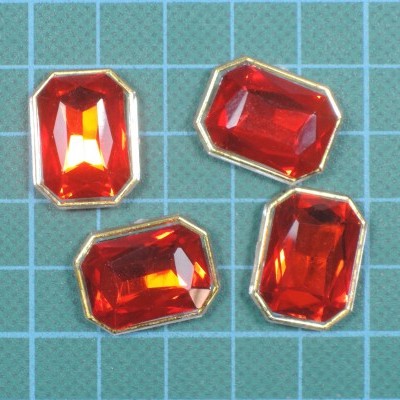 Pedra Retangular 21mmx16mm com Base Plástica