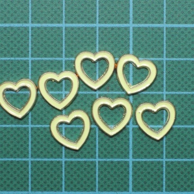 Coração Metálico Termocolante 12mm