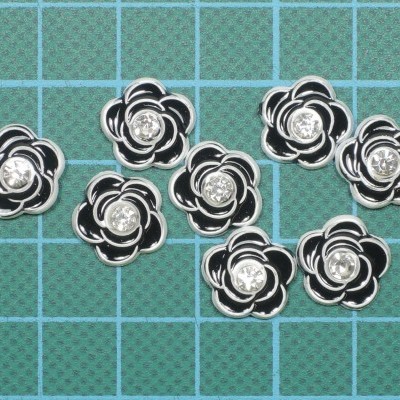 Tacha Flor 12mm com Brilhante Termocolante