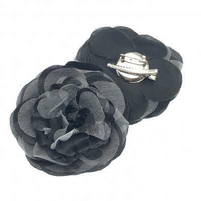 Pregadeira Flor em Organza e Cetim 10cm