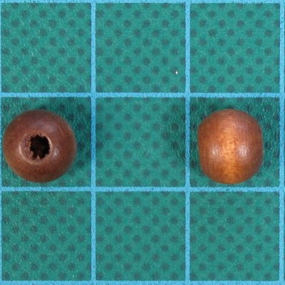 Bola Madeira 8mmx7mm Furo 2,5mm