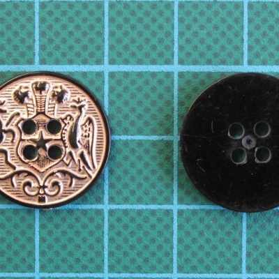 Botao 4 Furos Militar ABS Redondo 20mm