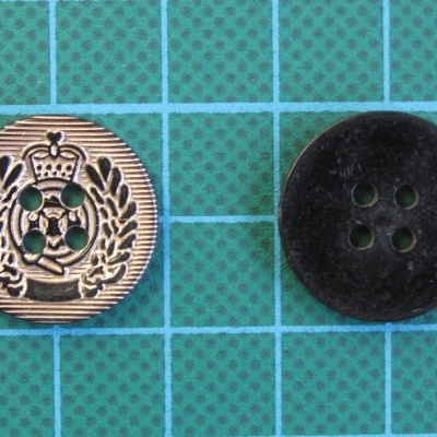 Botão 4 Furos Militar ABS Redondo 19mm