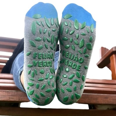 Meias antiderrapantes Feijão Verde - Pimpas