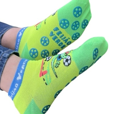 Meias antiderrapantes Feijão Verde - FutPimpas