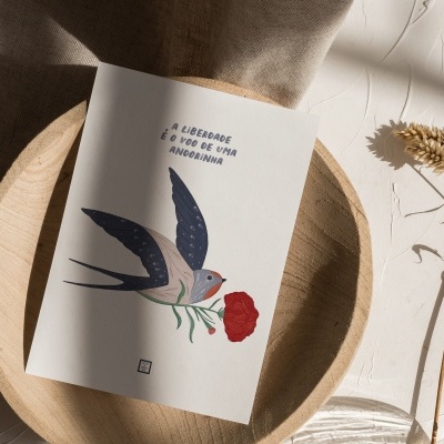 Postal . Liberdade Andorinha