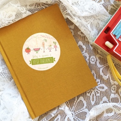 Autocolante redondo . Vegetariano