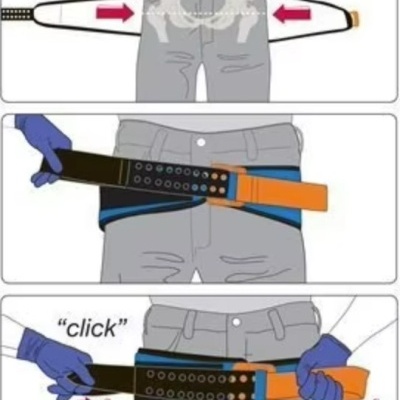 Cinta Pélvica Sam Sling II Laranja e Azul - SAM Medical