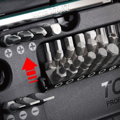 JOGO CHAVES DE CAIXA PROFISSIONAL COMPACTO 1/4" (6PT) 41PÇS