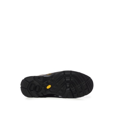 Sola preta antiderrapante com detalhe amarelo VIBRAM