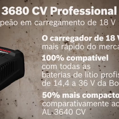 Carregador rápido multivolt 14,4-36V GAL 3680 CV Bosch