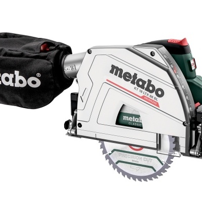 Serra circular Metabo com bolsa recolhedora de pó preta