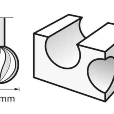 2 Fresas de Alta Velocidade Esférica 7,8mm (114)