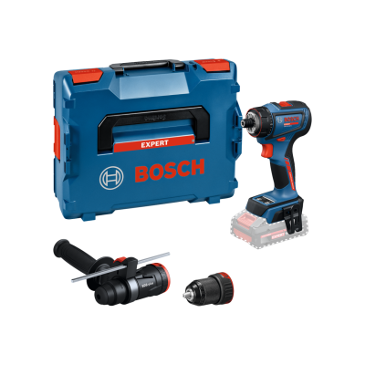 Conjunto de ferramentas Bosch Expert com mala azul e aparafusadora a bateria azul e preta