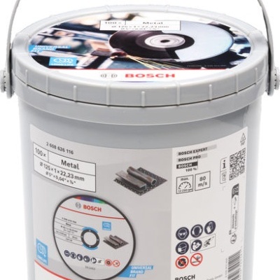 Balde com 100 discos abrasivos