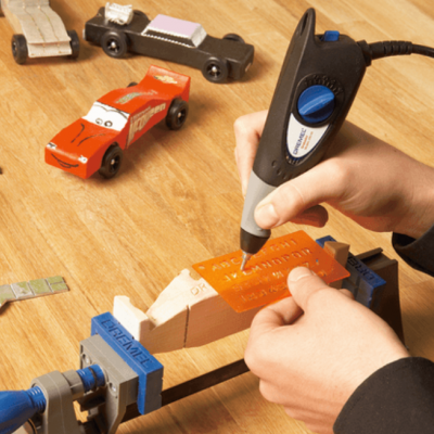 Ferramenta de gravar DREMEL com 3 pontas de gravação e moldes