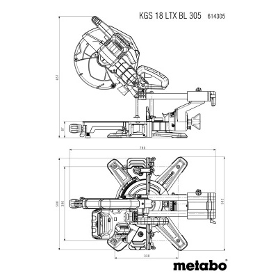 Serras de esquadrias sem fio KGS 18 LTX BL 305