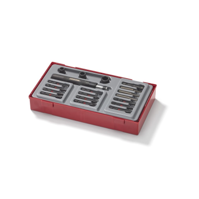 Chave de bits reversível de impacto com bits 50mm, 19 peças