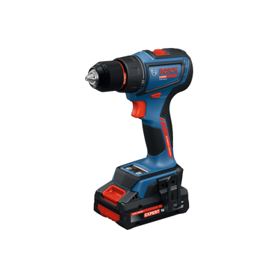Parafusadora elétrica Bosch Expert azul e preta com bateria.