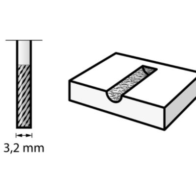 Fresa de metal duro com ponta quadrada de 3,2 mm (9901)