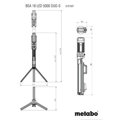 Holofote sem fio BSA 18 LED 5000 DUO-S