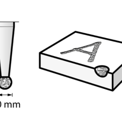 2 Pontas de Diamante 2mm (7103)