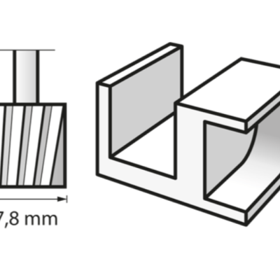 2 Fresas de Alta Velocidade Cilíndrica 7,8mm (115)
