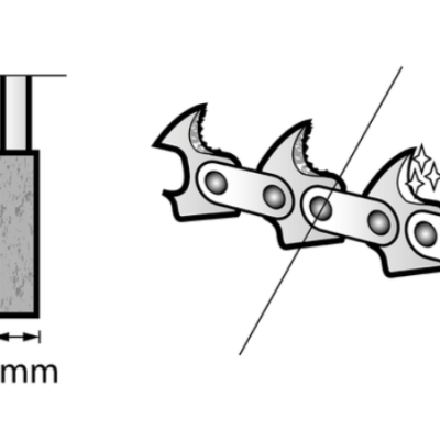 3 Pedras de Afiar Serras de Corrente 4mm (453)