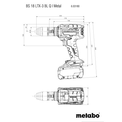 Berbequim-aparafusadora sem fio BS 18 LTX-3 BL Q I Metal