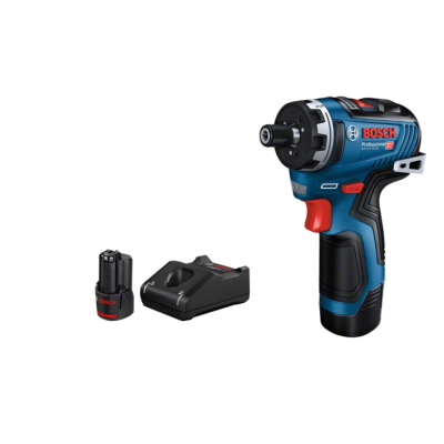 Chave de impacto elétrica Bosch azul com bateria e carregador