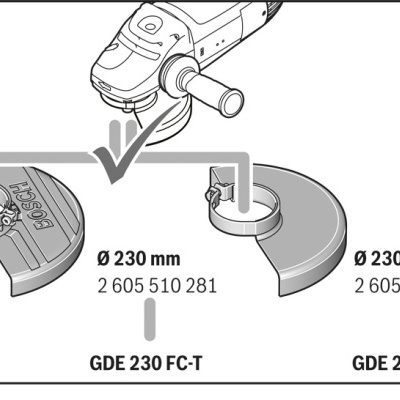 Resguardo para proteção contra o pó GDE 230 FC-S (para rebarbadoras)