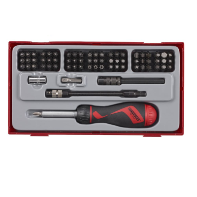 Jogo de 74 peças com chaves de bits 1/4'' TengTools