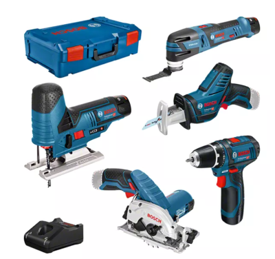 Multiferramenta + Serra de Sabre + Serra Vertical + Aparafusadora + Serra circular (KIT 12V BOSCH)