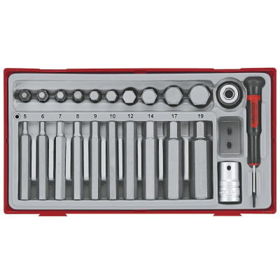 Jogo de Bits hexagonais de 40mm e 75mm e adaptadores