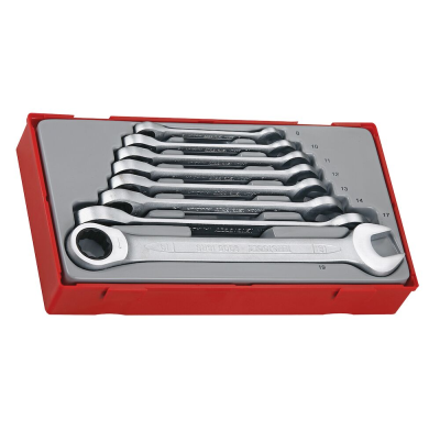 Jogo de 8 chaves Boca/Luneta com roquete TengTools