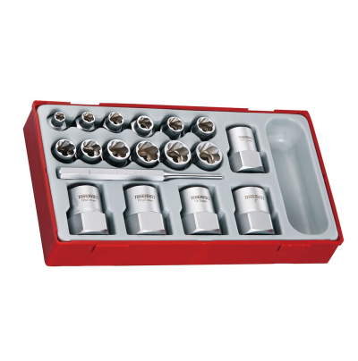 Jogo de extratores de pinos de 3/8” (6-17mm) e 1/2” (19-25mm) TengTools