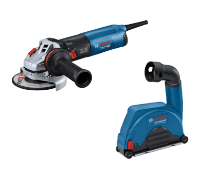 Rebarbadora GWS 14-125 com Tampa de aspiração GDE 115/125 FC-T