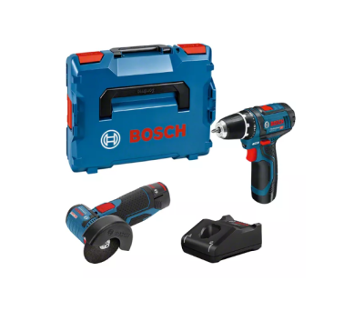Aparafusadora GSR 12V-15 + Rebarbadora Angular GWS 12V-76 (KIT 12V BOSCH)