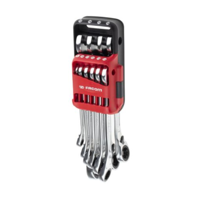 Conjunto de 10 Chaves Combinadas com Roquete Facom